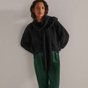 Favorite Daughter Jamie Wool Cashmere Sweater Black